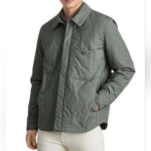 Everlane Men Renew Quilted Agave Green Liner Shacket Size Small